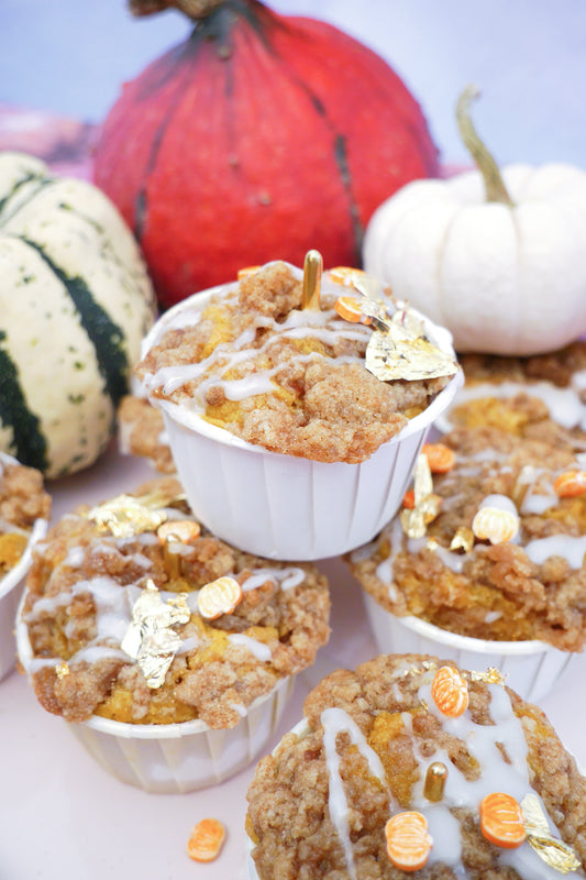 Kürbis Muffins mit Streusel