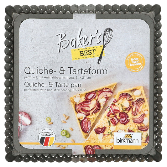 Quiche Backform quadrat 21x21cm Birkmann - Der Backmichgluecklich Online Shop