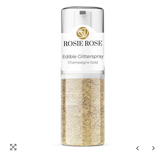 Glitter Spray Champagner gold 5g Rosie Rose - Der Backmichgluecklich Online Shop