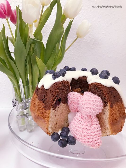 Mohn Zitronen Napftorte mit Blaubeeren