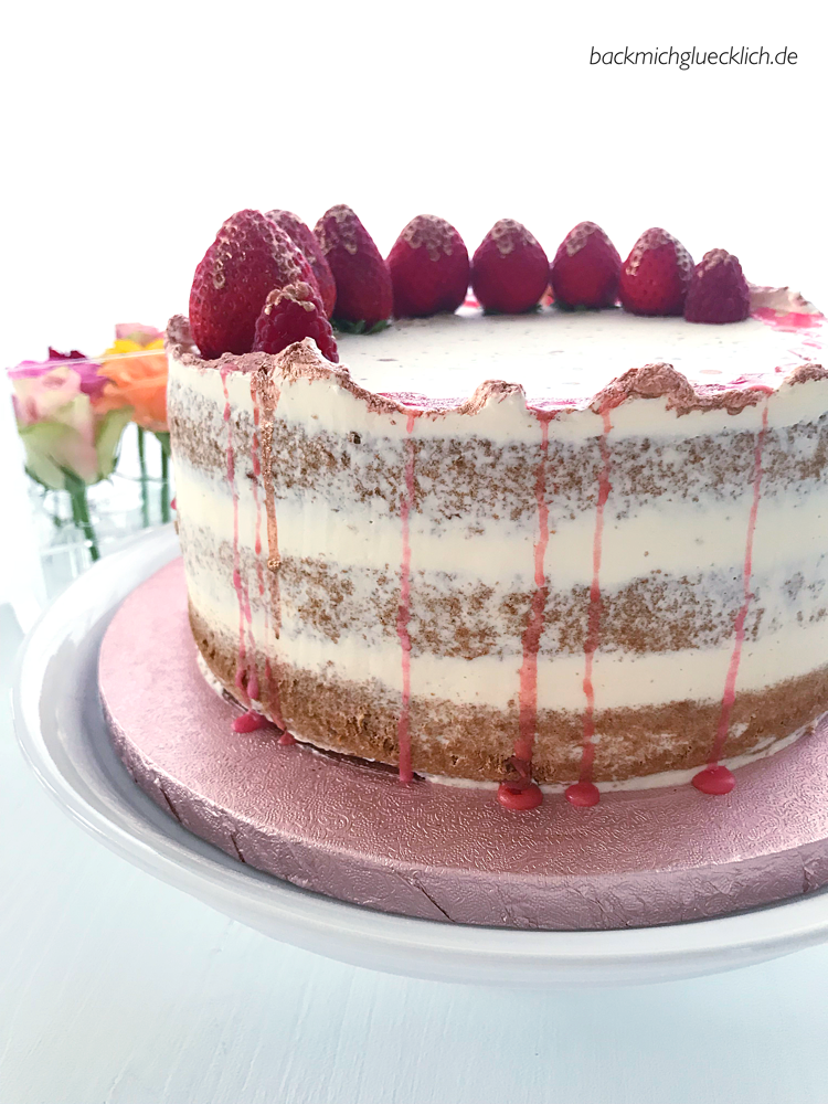 Erdbeer Vintage Torte - Diabetiker Torte 🍓