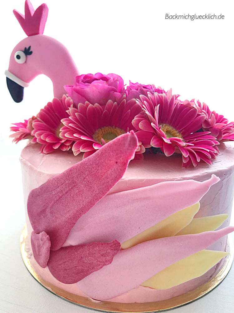 Flamingo Torte - Blaubeer Frischkäse