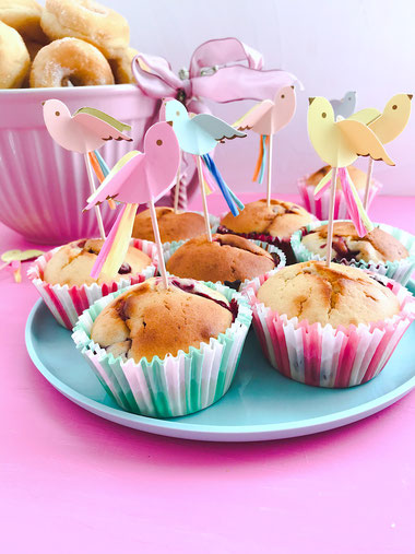 Pretty Birdie Cupcakes Himbeer Zitrone