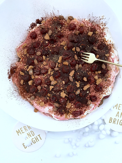 Winterliches Spekulatius Tiramisu mit Kirschen