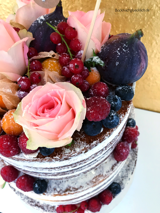 Jeannettes Semi Naked Cake Hochzeitstorte