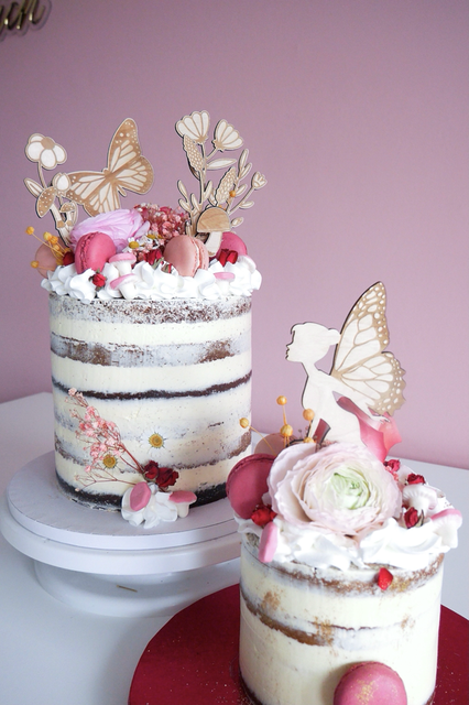 Fairy Cake mit Erdbeer Himbeer creme