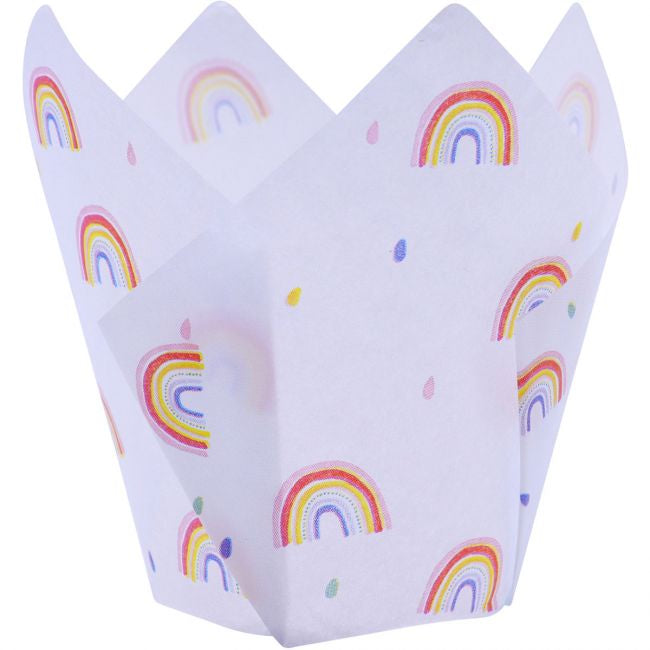 Regenbogen Tulpen Cupcake Förmchen PME - Der Backmichgluecklich Online Shop