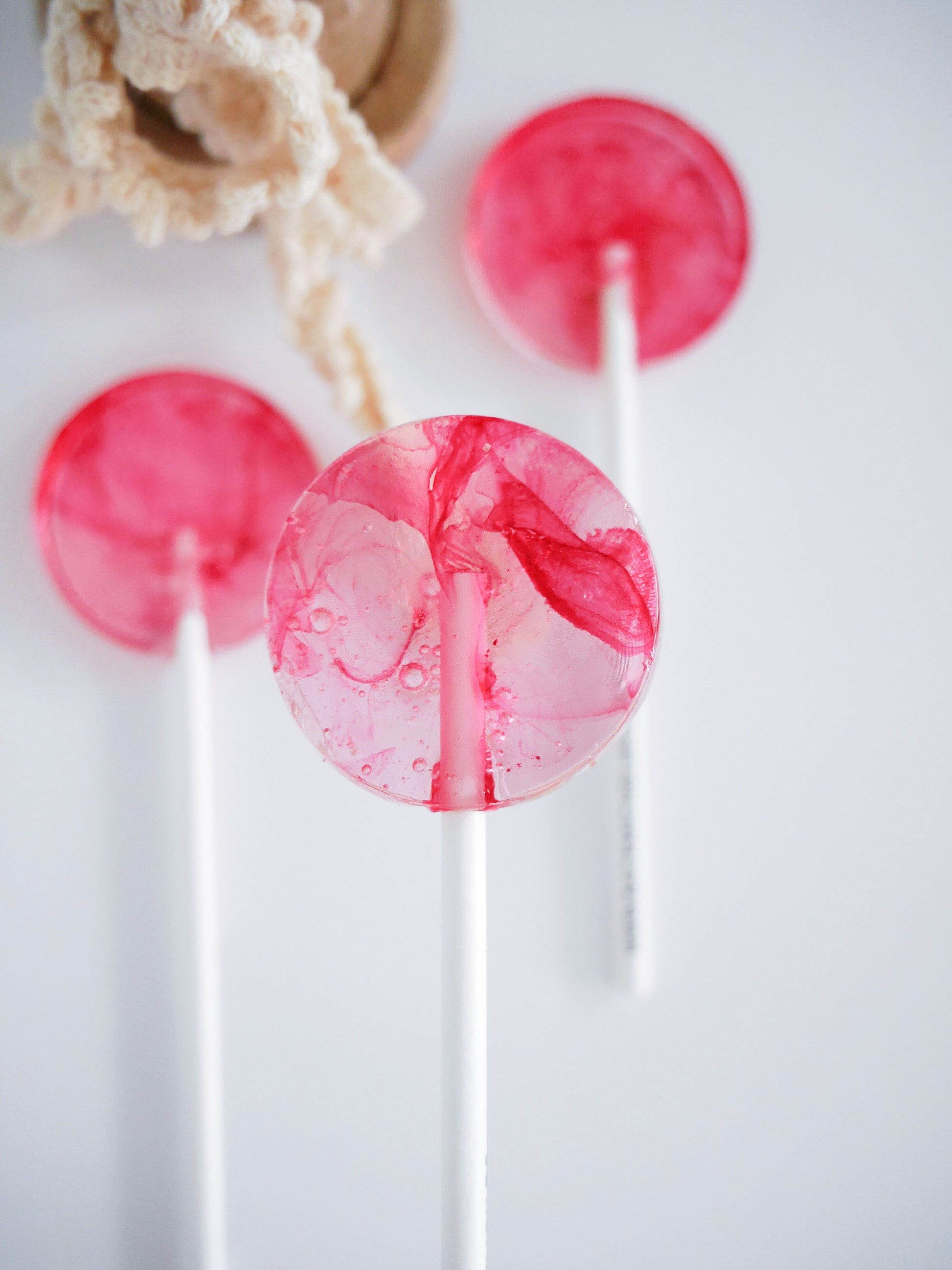 Pink watercoloured -  lollipop - 5 Stück - Der Backmichgluecklich Online Shop