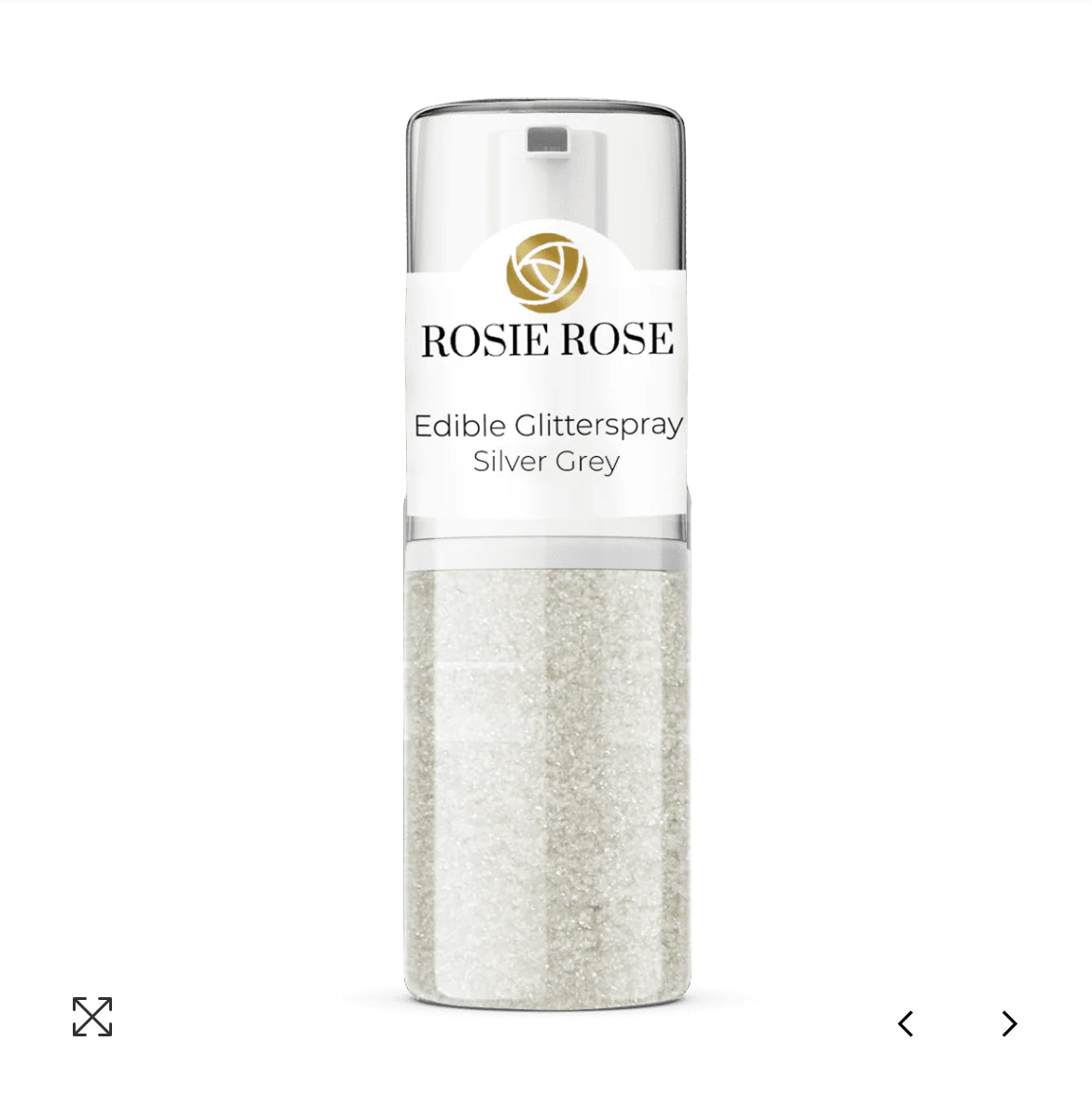 Glitter Spray Silver grey 5g Rosie Rose - Der Backmichgluecklich Online Shop