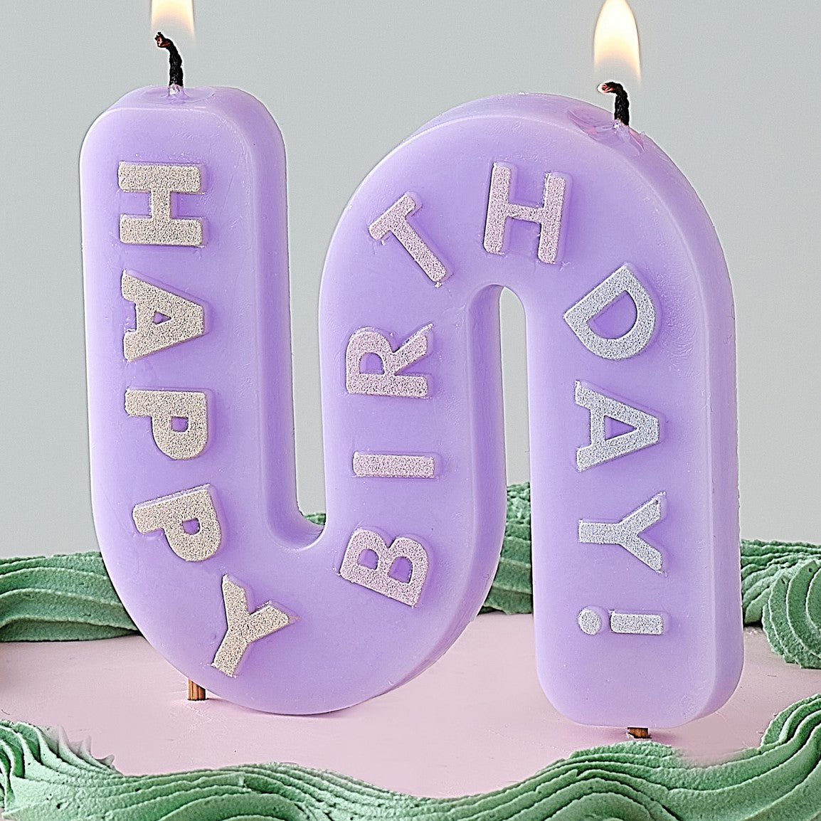 Kerze Happy Birthday gewellt by Ginger Ray - Der Backmichgluecklich Online Shop