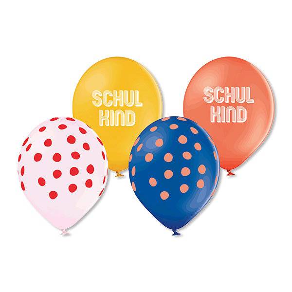 Schulkind Ballons blau / gelb / rot 12 Stück AVA&Yves - Der Backmichgluecklich Online Shop