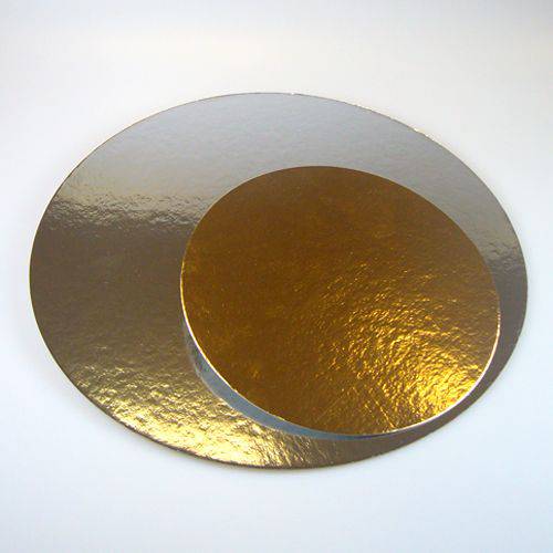 Cakeboard Silber/Gold 15cm FunCakes - Der Backmichgluecklich Online Shop