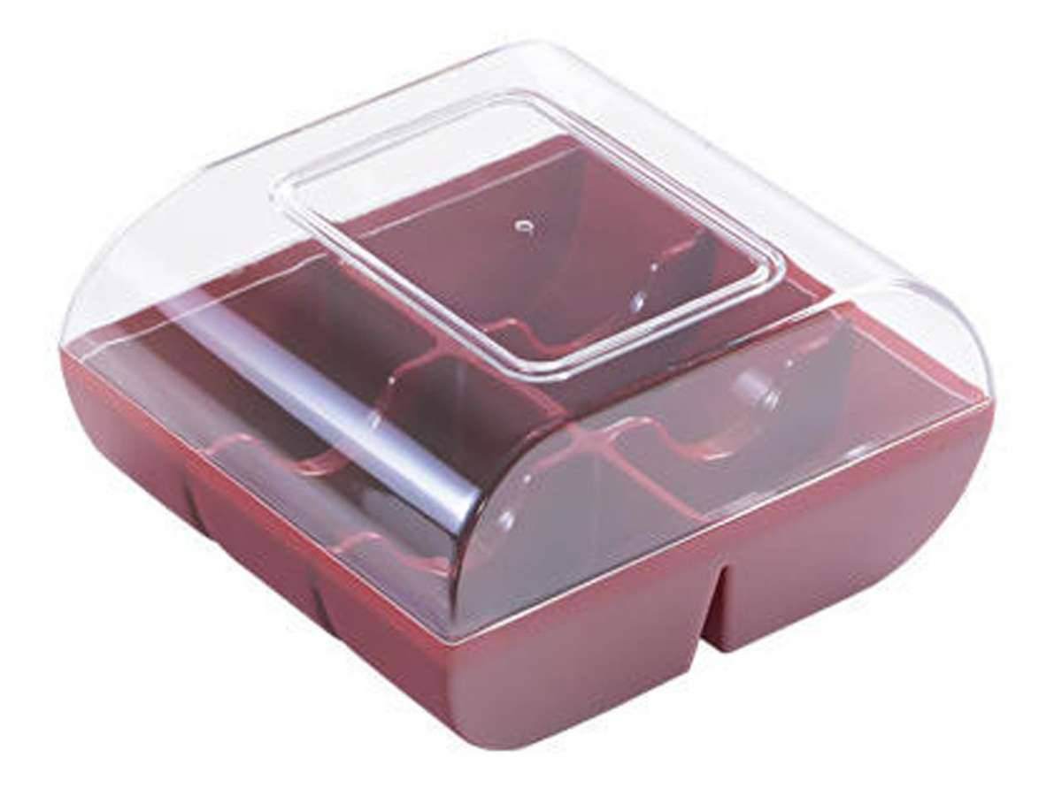 Macaron Schachtel klein 6er Box Rot Silikomart - Der Backmichgluecklich Online Shop