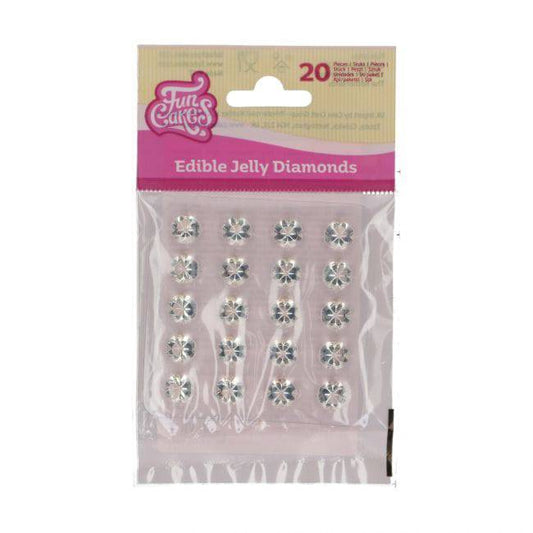 Jelly Diamonds Clear FunCakes - Der Backmichgluecklich Online Shop