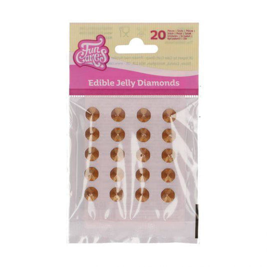 Jelly Diamonds Pearl Gold FunCakes - Der Backmichgluecklich Online Shop