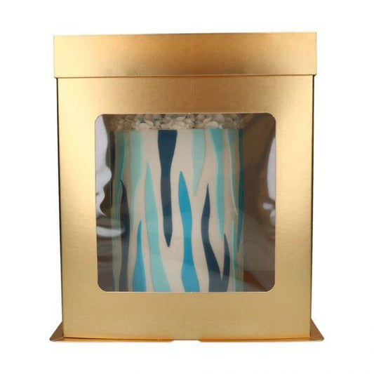 Tortenkarton mit Fenster gold 21x21x23,5 CM  Funcakes - Der Backmichgluecklich Online Shop