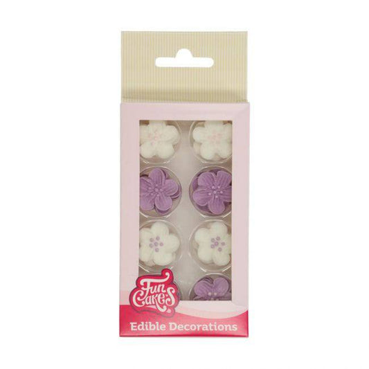 Zuckerdekoration 24 lila Blüten by FunCakes - Der Backmichgluecklich Online Shop
