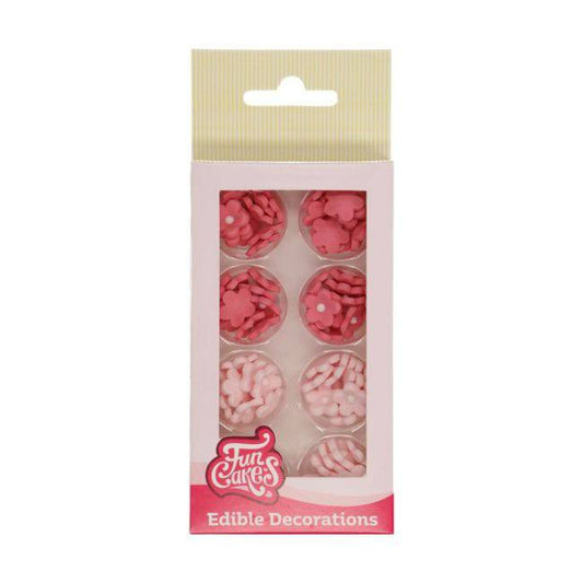 Zuckerdekoration 64 kleine rosa Blüten by FunCakes - Der Backmichgluecklich Online Shop