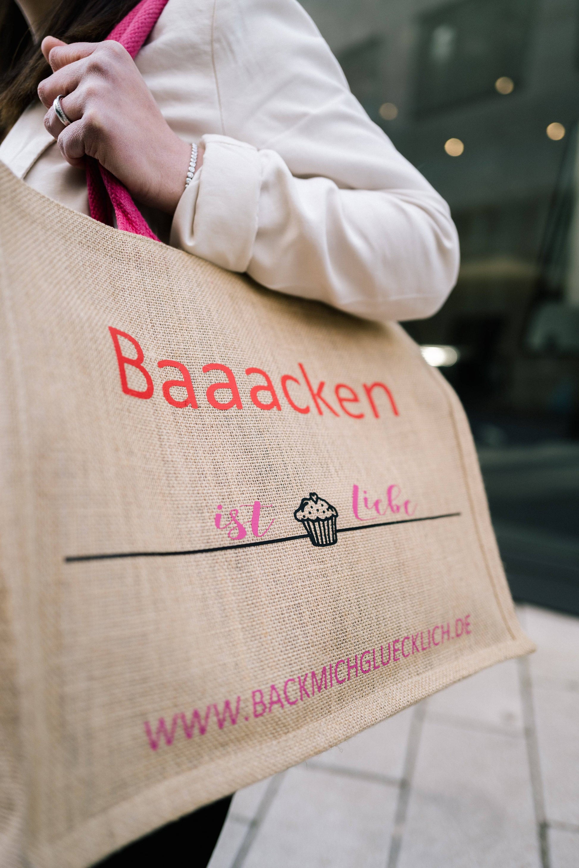 Charity Bag Handmade Baaacken ist Liebe by Backmichgluecklich - Der Backmichgluecklich Online Shop