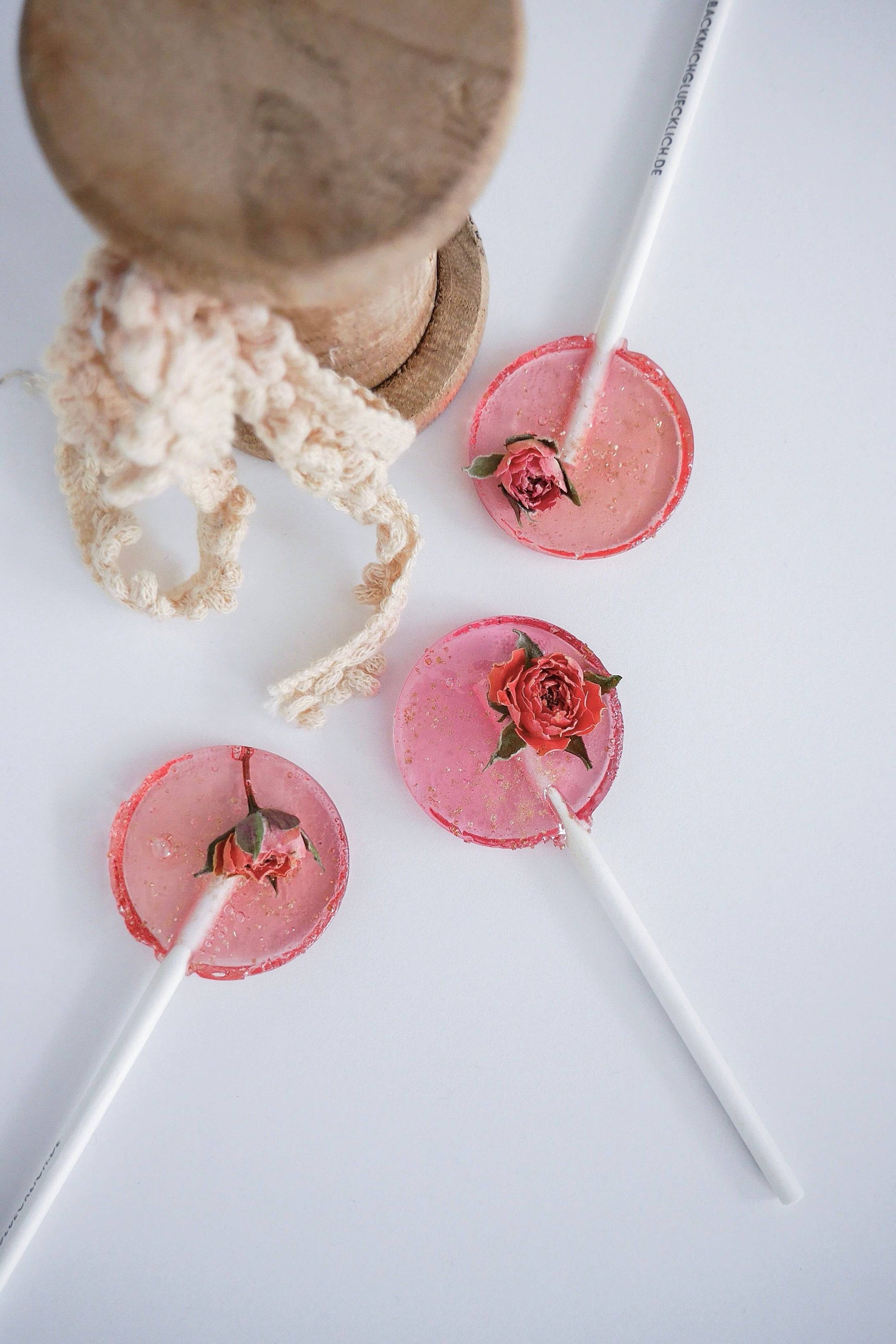 Elegant Rose -  lollipop - 5 Stück - Der Backmichgluecklich Online Shop