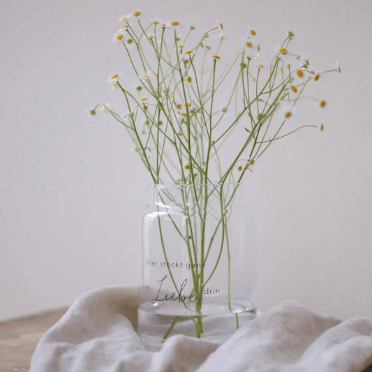 Eulenschnitt Vase liebe im Glas - Der Backmichgluecklich Online Shop