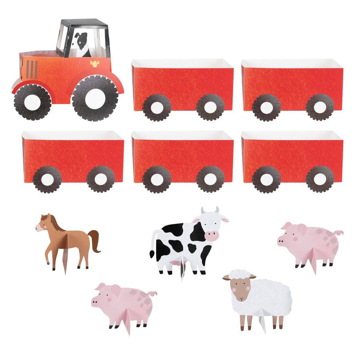 Bauernhof Traktorzug mit Tieren GingerRay - Der Backmichgluecklich Online Shop