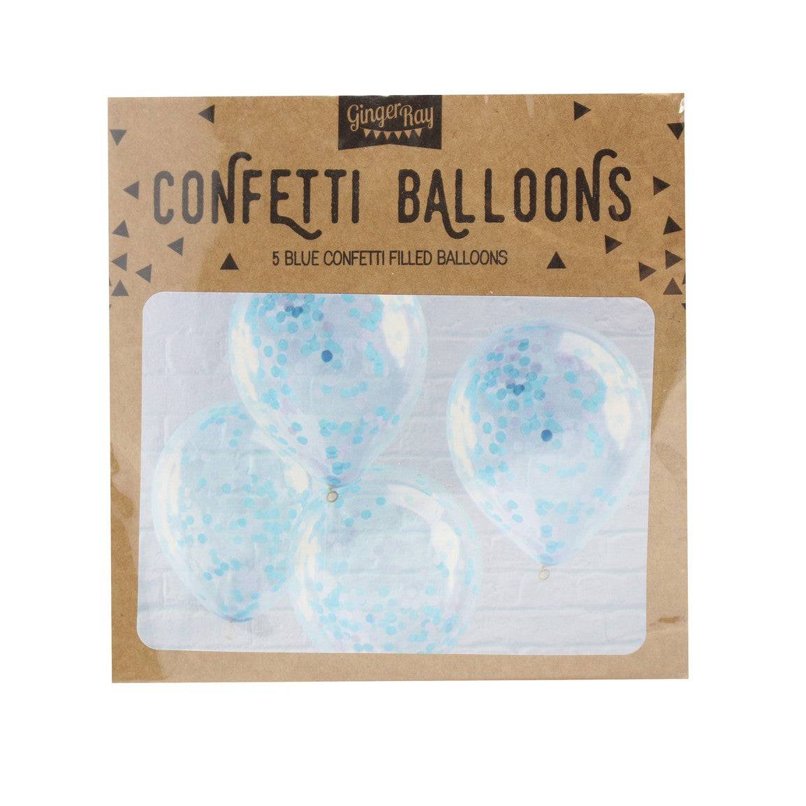 Konfetti Ballon blau by GingerRay - Der Backmichgluecklich Online Shop