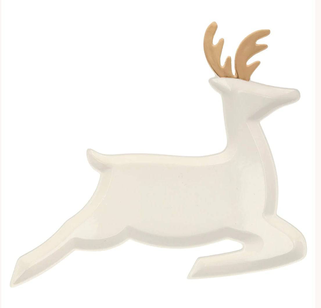 2 Porzellan Teller Reindeer Meri Meri - Der Backmichgluecklich Online Shop