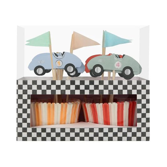 Cupcake Set Race Car Meri Meri - Der Backmichgluecklich Online Shop