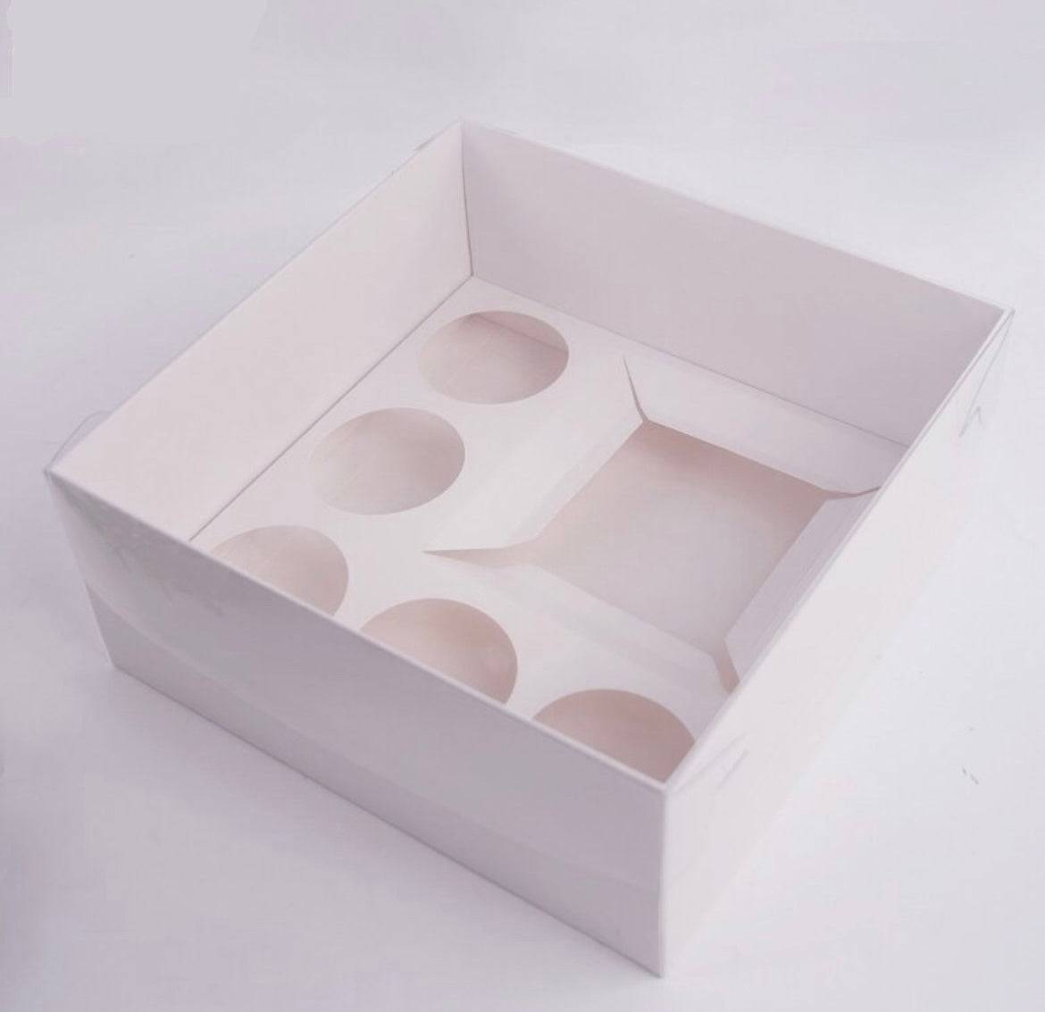 Bento Cupcake box Schachtel mit transparentem Deckel - 23x23x10cm ohne Umverpackung - Der Backmichgluecklich Online Shop