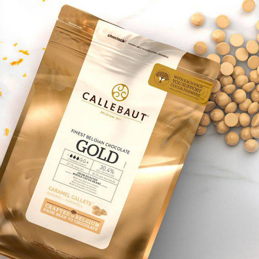 Callebaut callets Gold Karamell Schokolade 400g - Der Backmichgluecklich Online Shop