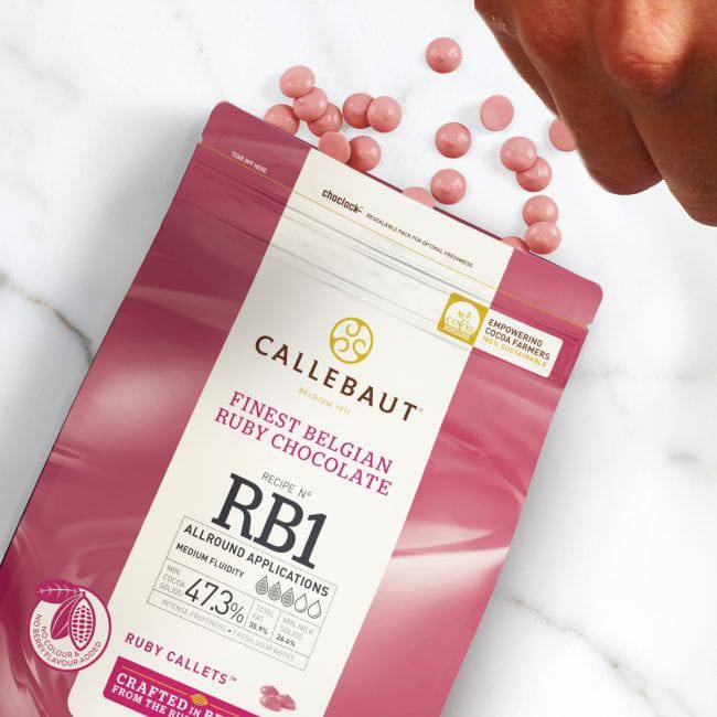 Callebaut callets Ruby RB1 Schokolade 400g - Der Backmichgluecklich Online Shop