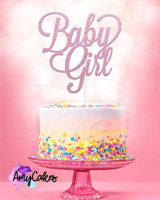 Baby Girl Caketopper Pink by AmyCakes - Der Backmichgluecklich Online Shop