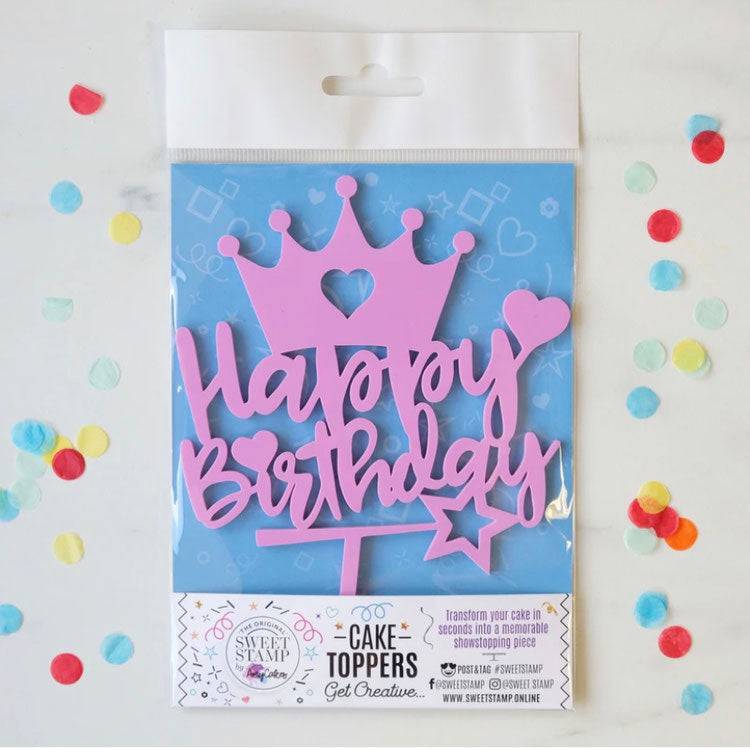 Happy Birthday Princess Caketopper by Amy Cakes - Der Backmichgluecklich Online Shop