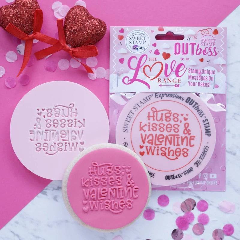 Hugs kisses and Valentine wishes Outboss by Sweet Stamp - Der Backmichgluecklich Online Shop