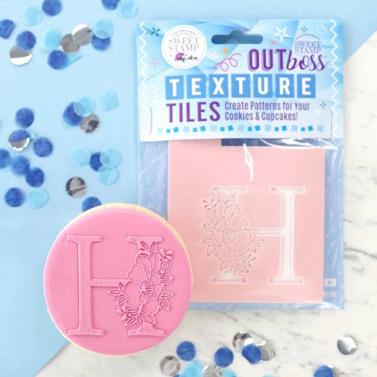 Letter H Outboss Cookie Stamp by AmyCakes Sweet Stamp - Der Backmichgluecklich Online Shop