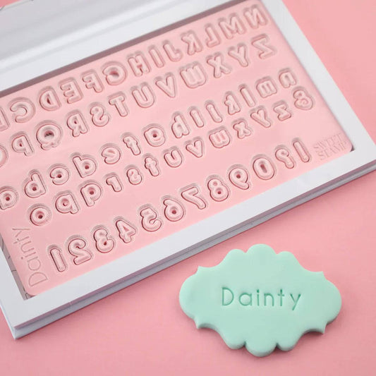 Lettering set Dainty by AmyCakes Sweet Stamp - Der Backmichgluecklich Online Shop