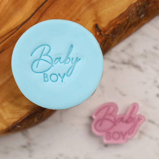 signature Baby Boy embosser Cookie Stamp by AmyCakes Sweet Stamp - Der Backmichgluecklich Online Shop