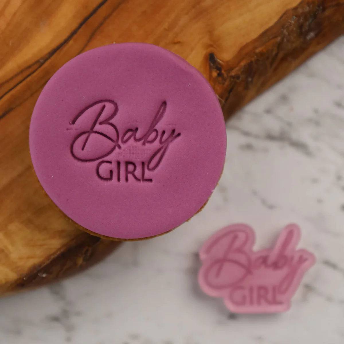 signature Baby Girl embosser Cookie Stamp by AmyCakes Sweet Stamp - Der Backmichgluecklich Online Shop
