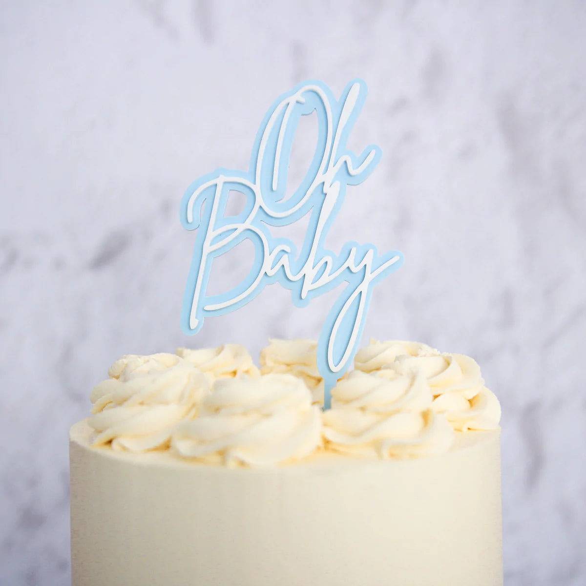 Trendy oh Baby Caketopper blau by Amy Cakes - Der Backmichgluecklich Online Shop
