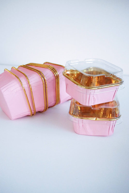 Kuchenförmchen Förmchen rosa mit Deckel - Der Backmichgluecklich Online Shop