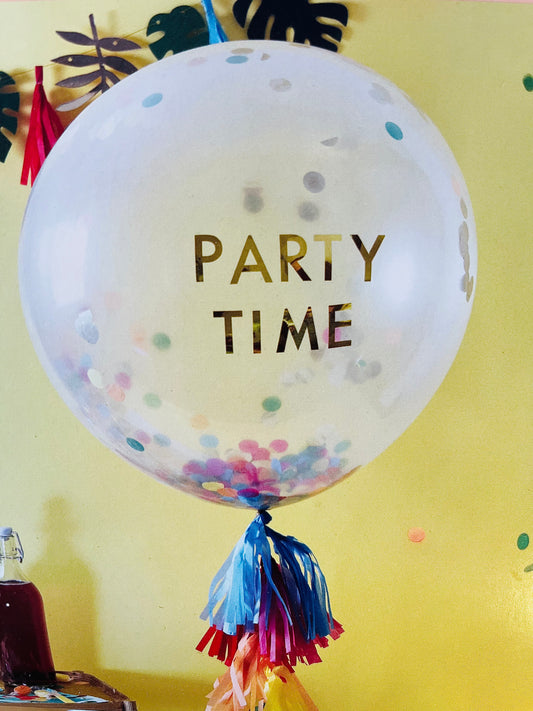 Personalisierbarer Ballon Ginger Ray - Party time - Der Backmichgluecklich Online Shop